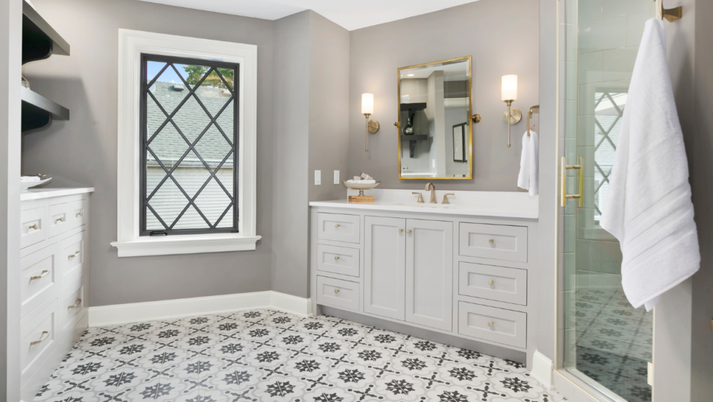 Bathroom with Statement Tiles.