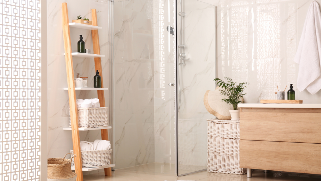 Bathroom Design with Compact Storage Solutions.