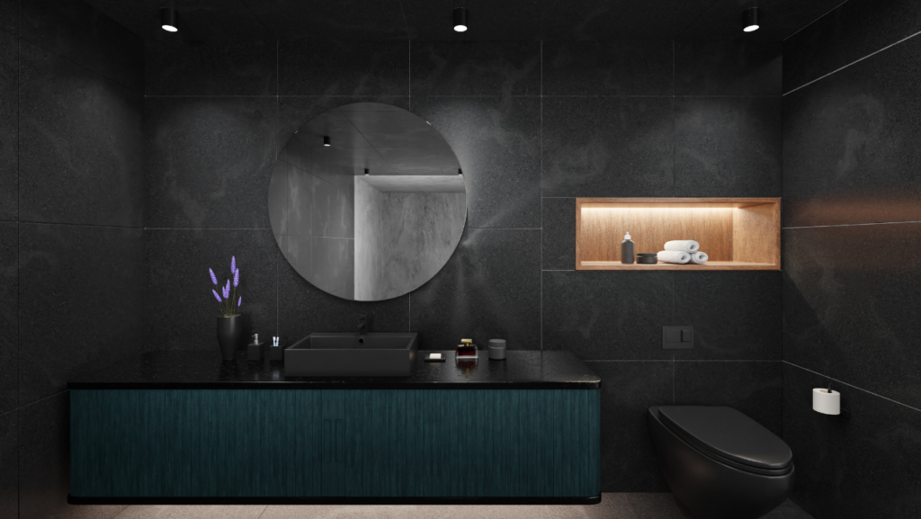 Industrial Style Bathroom Design.